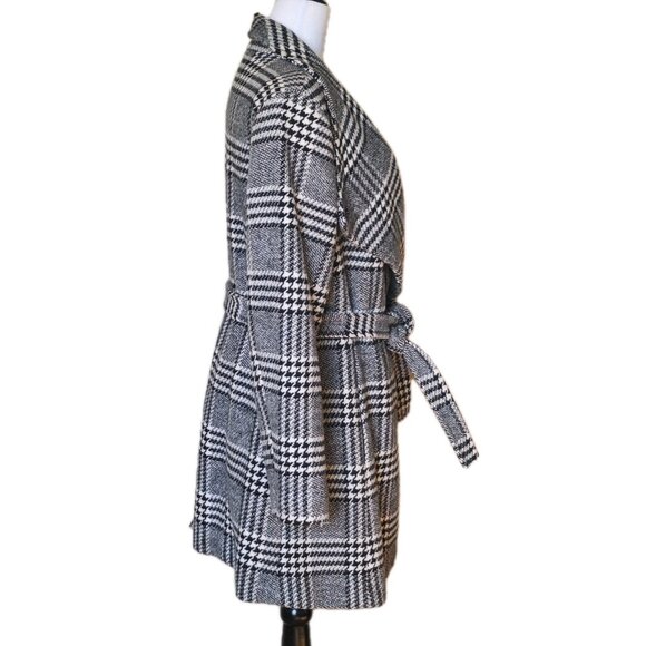 GUESS HOUNDSTOOTH CHECK Peacoat Black & White SIZE LARGE - Picture 7 of 14